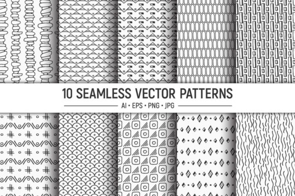 10 Seamless Hand Drawn Ethnic Patterns: A Creative Resource for Designers and Artists