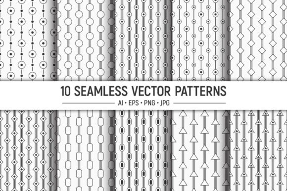 10 Seamless Lines Vector Patterns: A Versatile Resource for Designers and Creators