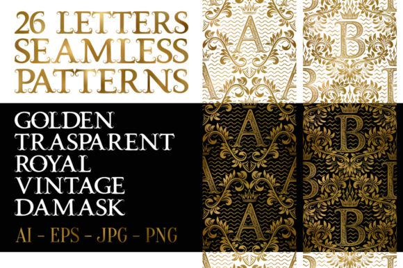 26 Alphabetic Seamless Patterns: A Comprehensive Guide to Royal Damask Style Designs