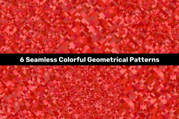 6 Seamless Red Diagonal Square Patterns for Creative Workflow Integration