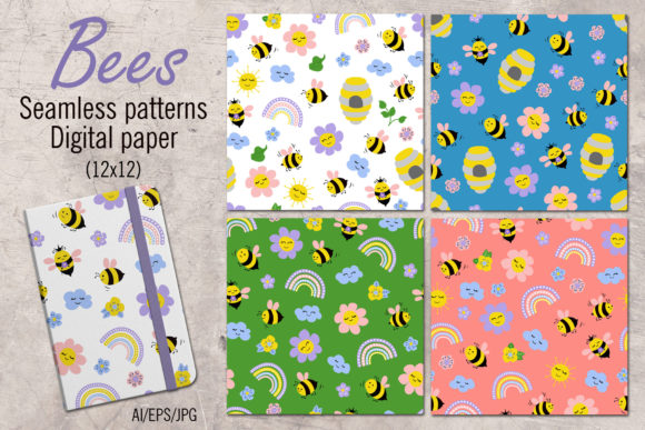 Bees - Patterns: A Unique Resource for Creative Designers