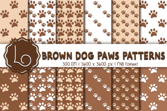 Brown Dog Paws Patterns