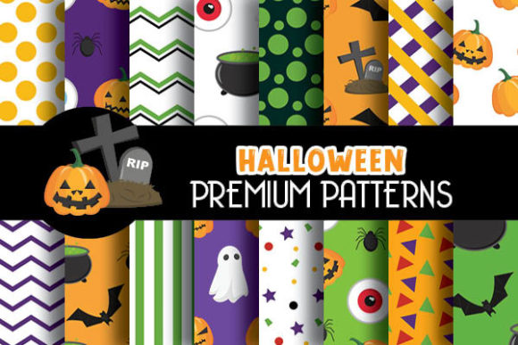 Halloween Digital Papers Patterns