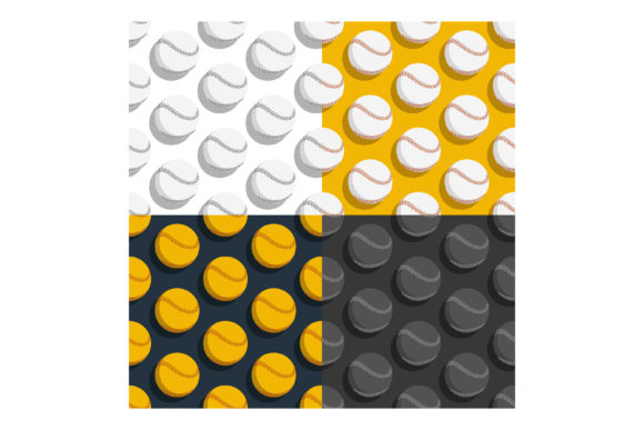 Patterns with Baseball Balls. Team Sport