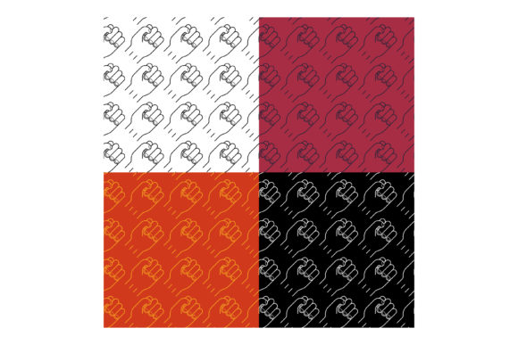 Patterns with Hand Clenched Fist Icon: A Symbol of Strength and Resistance