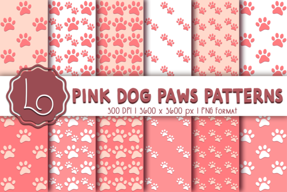 Pink Dog Paws Patterns: A Versatile Design Collection for Creative Projects