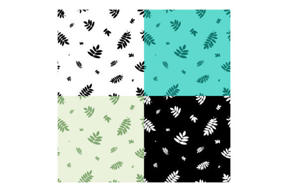 Seamless Patterns with Rowan Tree Leaves for Creative Design