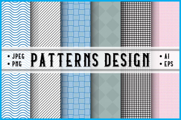 Simple Line Art Patterns for Versatile Design Applications