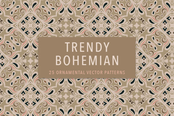 Trendy Bohemian Ornamental Patterns: A Creative Resource for Designers and Artists