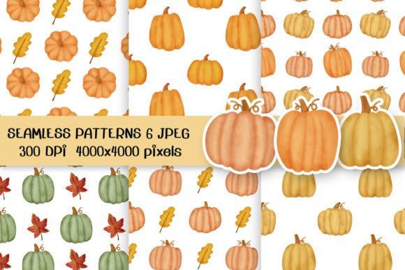 Watercolor Pumpkins Seamless Patterns: A Creative Resource for Modern Designers